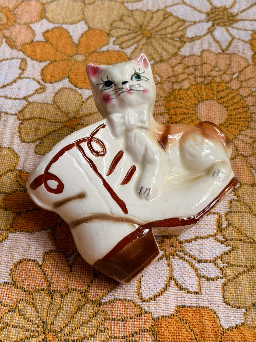 🐱💕✨ Vintage 50s Anthropomorphic Cat in Shoe Planter ✨💕🐱 - Picture 2 of 13